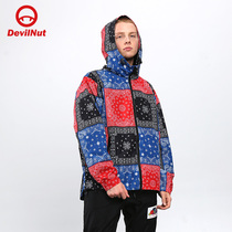 DEVIL NUT Tide brand demon 21 autumn and winter New Men and women casual coat American square towel ATO