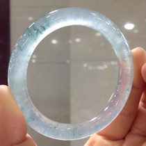 Natural jade bracelet ice glutinous species Burma original stone high-end jade bracelet female imperial concubine Yang green bracelet floating flower a goods