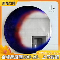  Yayoi Chi original design starry sky mirror Nordic art bathroom bathroom wall-mounted round mirror makeup mirror decorative mirror