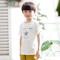 Yinman child cotton loose round neck short sleeve 2017 summer new large male and female children T shirt 3872022234