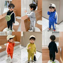 Boy set 2021 spring dress childrens clothing new childrens foreign handsome baby clothes sports two-piece 1-3-5 years old