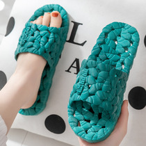 Slippers at the bottom of the slippers with holes leaking empty and leaking eyes slippers Empty Slippers Non-slip Lovers