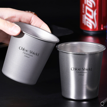 Coe Shield Outdoor Pure Titanium Water Cup Travel Camping Cup Household Juice Cup 290ml Small Capacity Portable Lightweight