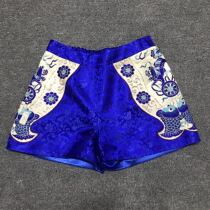 Cloud decoration totem 2021 original ethnic style womens hand embroidered small beast casual shorts fashion