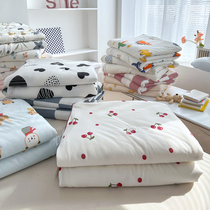 Class A maternal and child grade knit cotton summer quilt with cartoon children Summer cool by students Dormitory Single Spring Autumn Quilt Core Air Conditioning Quilt