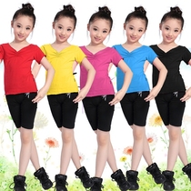 Radio Playground Children Bodybuilding Drills Cotton Dance Exercises Chinese National Dance Short Sleeves Chinese Pants Cheerleaders 61 Performance