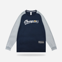 Throw Basket Suit Basketball Training Blouse Splicing Color Long Sleeve T-Shirt Letter Printed Round Collar Men And Women Speed Dry Loose