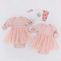 Special Clear Baby dress female baby cute spring sleeve air princess yarn pure cotton pack skirt