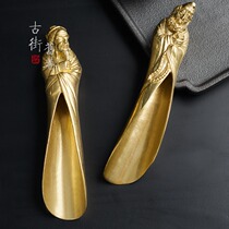 Brass Dharma tea spoon teaspoon single handmade tea spoon small long handle tea shovel set tea pick-up tea set