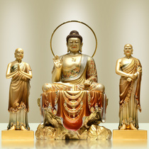 Buddha Statue of Shakyamuni Buddha Pure copper enamel Filigree inlaid with gold Painted Adoration of His Holiness Ananda Gayathri