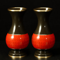 Taiwan pure copper for Buddha vase Buddha front vase a pair of flower vases Guanyin water purification vase Buddha Hall offering ornaments