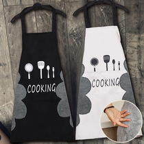 Hand-wiping apron waterproof and oil-proof Japanese knives and forks cute fashion waist kitchen tops for men and women home overalls