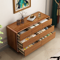 New Chinese style solid wood frame cabinet Cabinet Cabinet bedroom six seven eight nine chest chest storage cabinet drawer cabinet drawer cabinet Nordic household