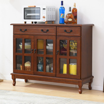 Solid Wood Wine Cabinet Eurostyle Dining Side Cabinet Minima Modern Dining Room Containing Cabinet Kitchen Lockers Living-room Tea Water Cabinet