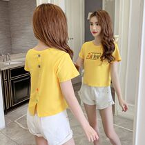 2021 summer Korean version of the new fashion short-sleeved womens top loose casual mind thin letter short T-shirt women