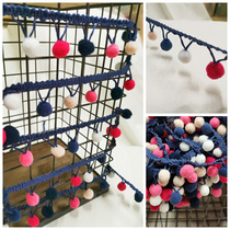 Curtains curtains doll clothing fabric decoration diy lace 3 5cm wide color ball lace ribbon