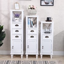 Gap solid wood narrow cabinet Living room corner cabinet 30 cm small apartment bedside side cabinet Simple drawer storage cabinet