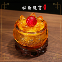 Fengqi glazed cornucopia ornaments Yuanbao Crystal Ball home opening gift office decoration