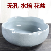 One Leaf Lotus Bronze Money Grass Flower Pot Water Fairy Flowers Sleeping Lotus Bowl Lotus No Hole Ceramic Special Price Clear Cabin Large Water Bacon with Multi-Meat Water Raising