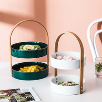 Fruit plate creative Nordic modern light luxury style living room coffee table Net red multi-layer candy plate dried fruit plate snack plate