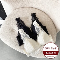 deepv vcruan summer French crisp chest silk underwear women without steel rim thin ultra-comfortable bra