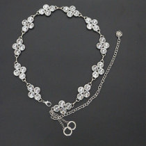 Sailor dance rhinestone waist chain lengthened crystal metal diamond belt fashion wild belly dance decorative waist chain