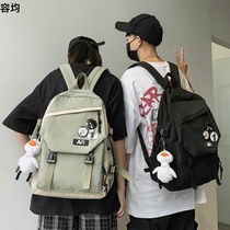 Schoolbag Middle School Junior High-capacity Female Japanese and Korean Campus Girls Waterproof Black Junior Male Backpack Backpack