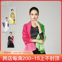 2021 new fashion two-color versatile silk scarf female Qingqing Jiamei simple summer thin shawl silk scarf decoration