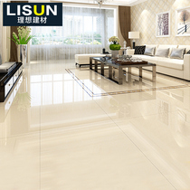 Vitrified tile tile 800X800 white yellow bright surface polycrystalline living room bedroom polished tile floor tiles wear-resistant floor tiles