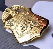 American badge agent investigation big badge Military fan badge with chapter Identity chapter Identification chapter