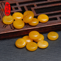 Sihuannian natural beeswax spacer Chanterelle yellow loose beads gasket Beeswax abacus beads accessories Beeswax cake with beads