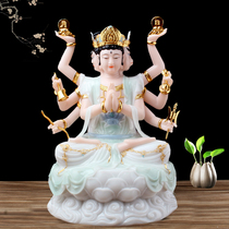 Fighting Mother Yuanyus Statue Han White Jade Buddha Buddha Statue of the Taoist Bullfighter of the Dome of the Stars and the Mother of the Dowels of the Dou