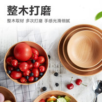 Wooden Yaxuan Beech Wooden Bowl Home Childrens Painless Bowl Wooden Bowl Wooden Plate Wooden Salad Bowl Large