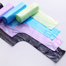 Garbage bag household padded portable vest bag disposable kitchen cleaning plastic bag 100 a bundle