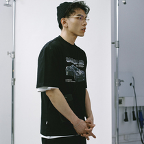 SAMESAME sports car national tide new small neckline American retro T-shirt loose sports car printing short sleeve students