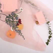 2019 new INS transparent organza platycodon grandiflorum tulip green embroidery handbag vest eco-friendly shopping bag