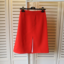 Leakage temperament front split fork high waist A- line dress over knee skirt skirt 1002 do not return do not change