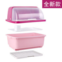 Large cupboard plastic kitchen with bowl rack drain rack with tableware with lid household dishes dishes and chopsticks storage box