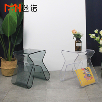 Nordic acrylic transparent coffee table modern simple storage creative side few fashion personality designer corner