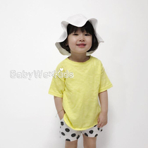 BabyWe spot Korean children’s clothes boy t-shirts bamboo cotton loose and candy short sleeve tops