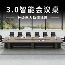 Office furniture desk long table large conference table minimalist modern rectangular training table and chairs combined 005