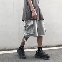 Summer Sports Pants Male Students Han Edition Loose Tooling Wool Circles Large Pocket Shorts and hip hop 50% Pants Tide