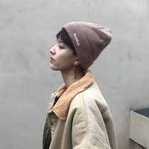 Cold hat men winter tide Korean version of young handsome wool hat men plus velvet knitted hat autumn and winter warm cap