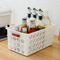 Storage basket hanging box Kitchen sundries plastic household storage box hanging basket storage basket storage basket trolley special