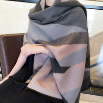 Thickened shawl with womens autumn and winter ethnic cashmere dual-purpose scarf wool travel cloak jacket