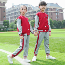 Primary school childrens school uniforms spring and autumn suit Inren wind class uniforms Three sets of spring kindergarten landscaped sports clothes Two sets