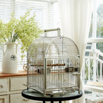 Parrot bird cage large 304 stainless steel bird cage tiger skin Phoenix parrot cage New extra large luxury station frame