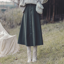 Corduroy skirt women 2020 autumn and winter New High waist long small man Joker slim dress