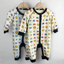 Baby Conjoined Clothes Autumn Winter Thickening Baby Day Ensemble Khacoat Newborn 369-month Home Clothing Plus Suede Climbing