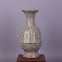 Songguan kiln iron tire open vase antique porcelain Jingdezhen old goods unearthed old objects antique collectibles